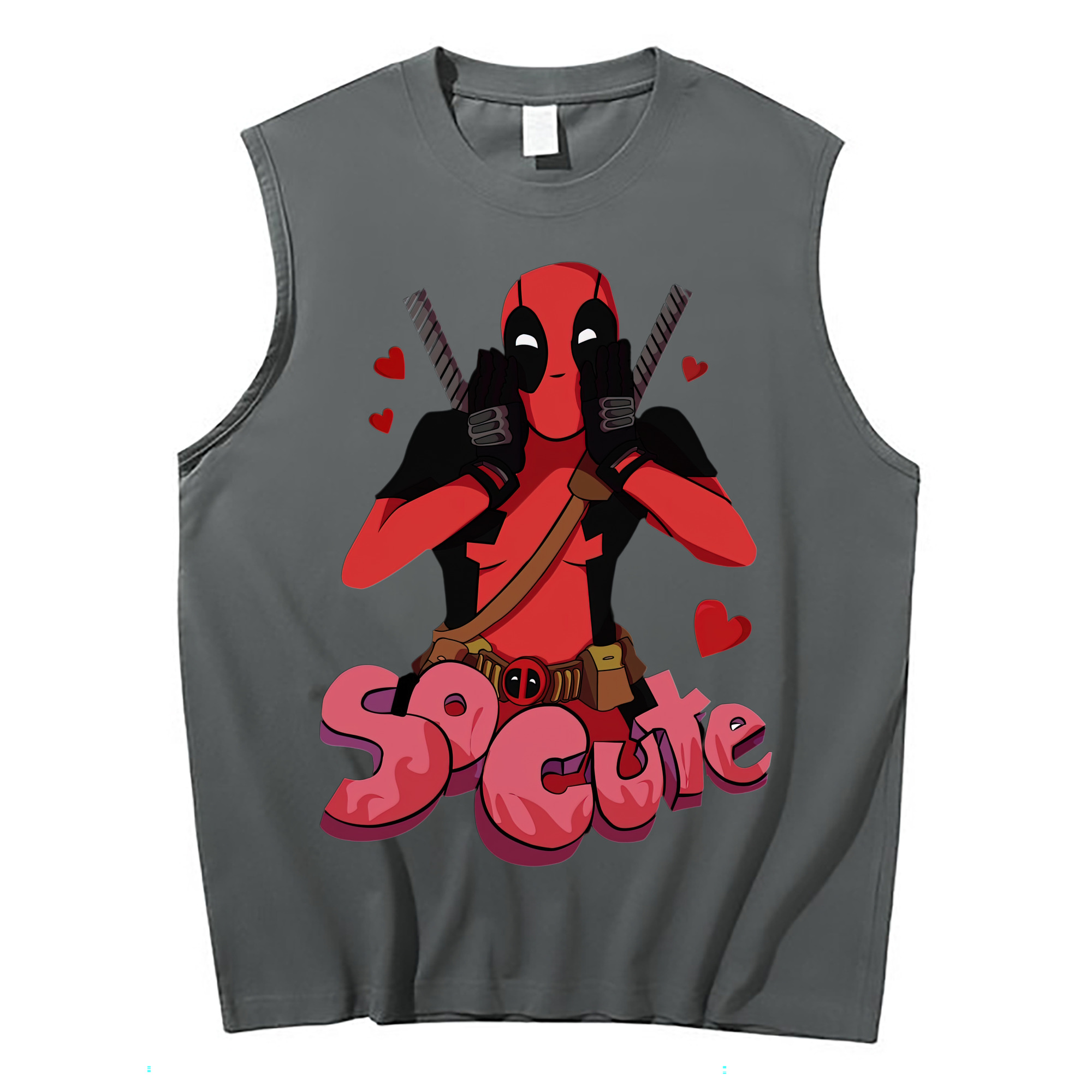 （画像用） Deadpool デッドプール コットン100％タンクトップ（フロントプリント）
